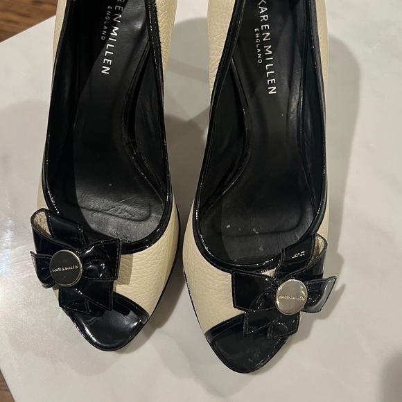 Karen Millen Leather Heels, SIZE 39.5 - Picture 1 of 9
